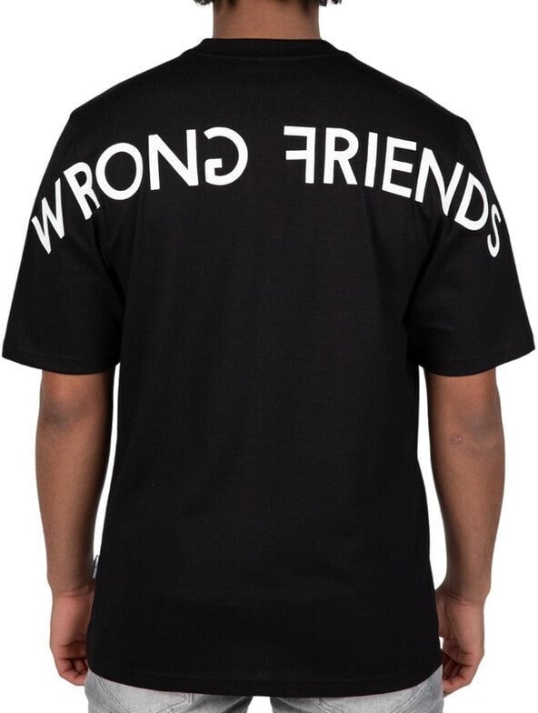 Wrong Friends NAAS T-SHIRT - BLACK Zwart