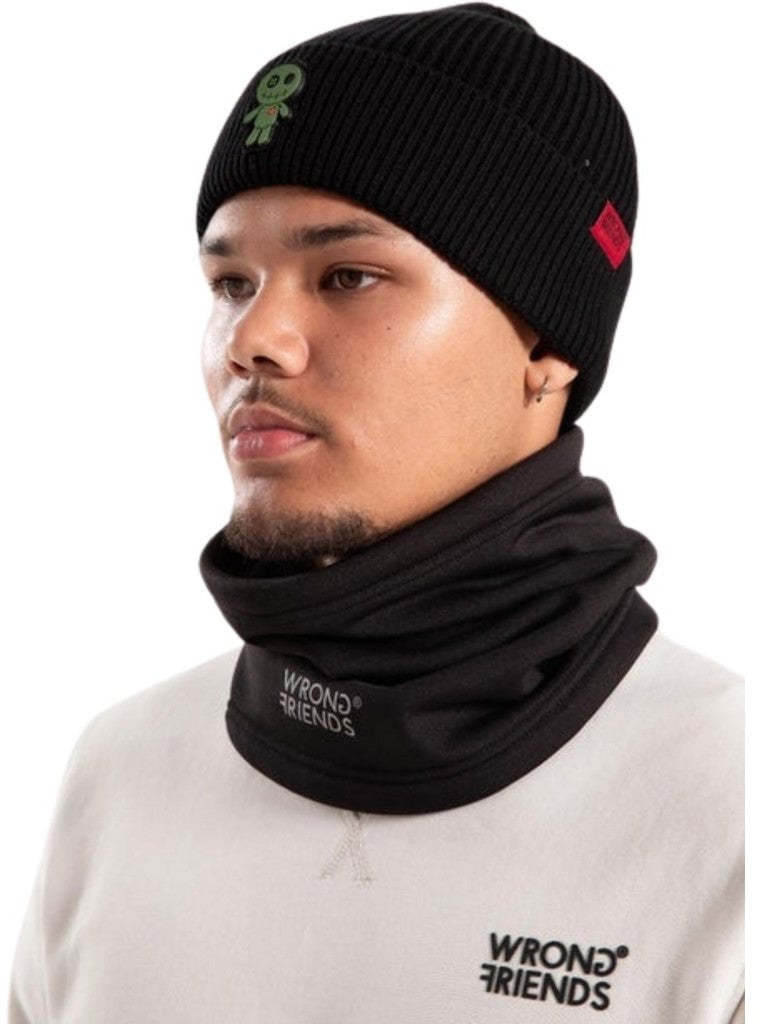 Wrong Friends NECK WARMER - BLACK Zwart