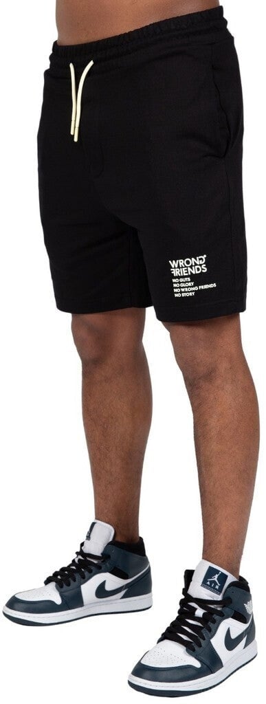 Wrong Friends NO GUTS NO GLORY SHORTS - BLACK Zwart