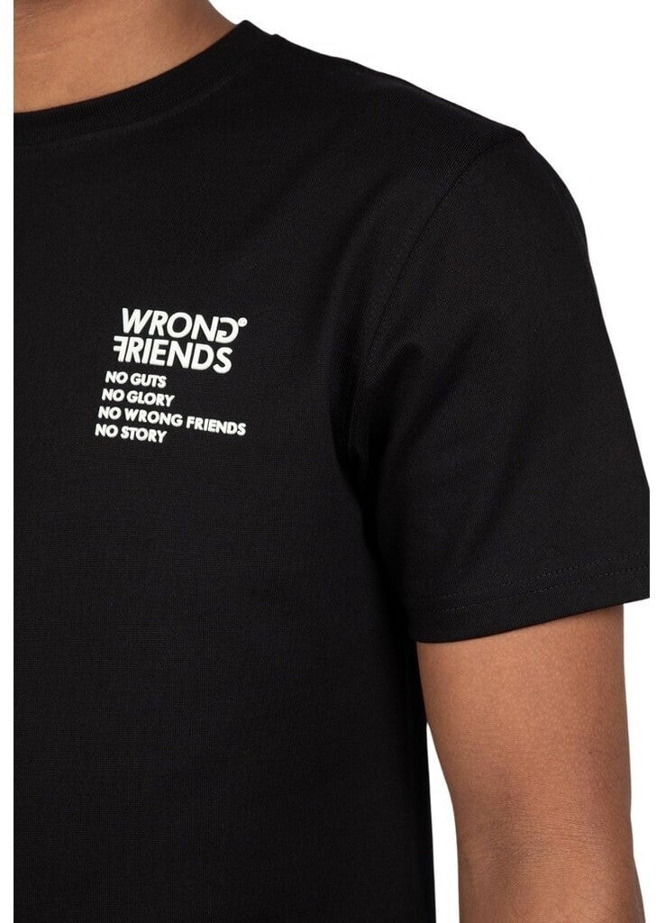 Wrong Friends NO GUTS NO GLORY T-SHIRT 2.0 - BLACK Zwart