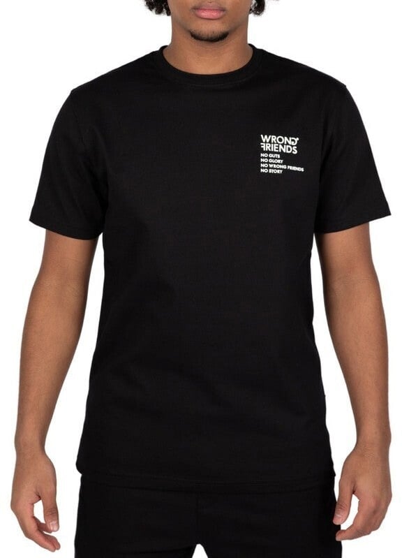 Wrong Friends NO GUTS NO GLORY T-SHIRT 2.0 - BLACK Zwart