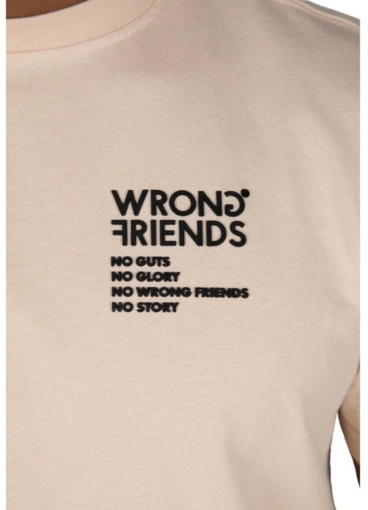 Wrong Friends NO GUTS NO GLORY T-SHIRT - BEIGE Beige