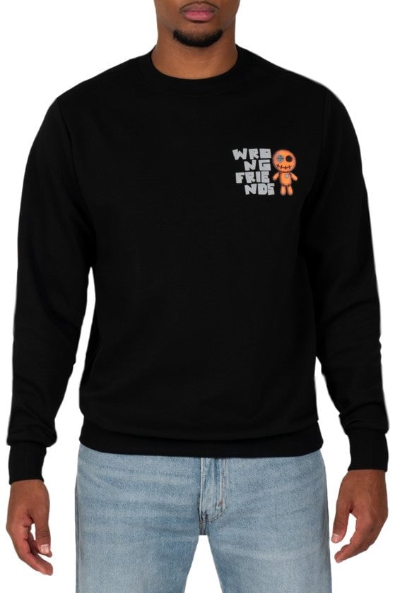 Wrong Friends ONTARIO SWEATER - BLACK Zwart