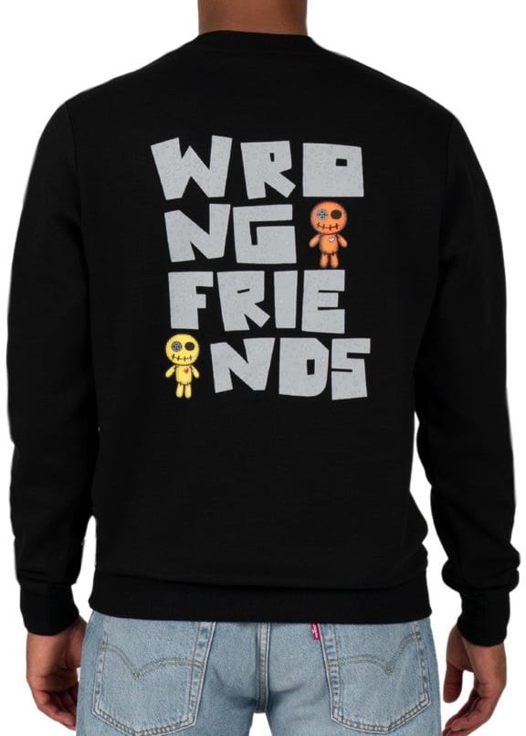 Wrong Friends ONTARIO SWEATER - BLACK Zwart
