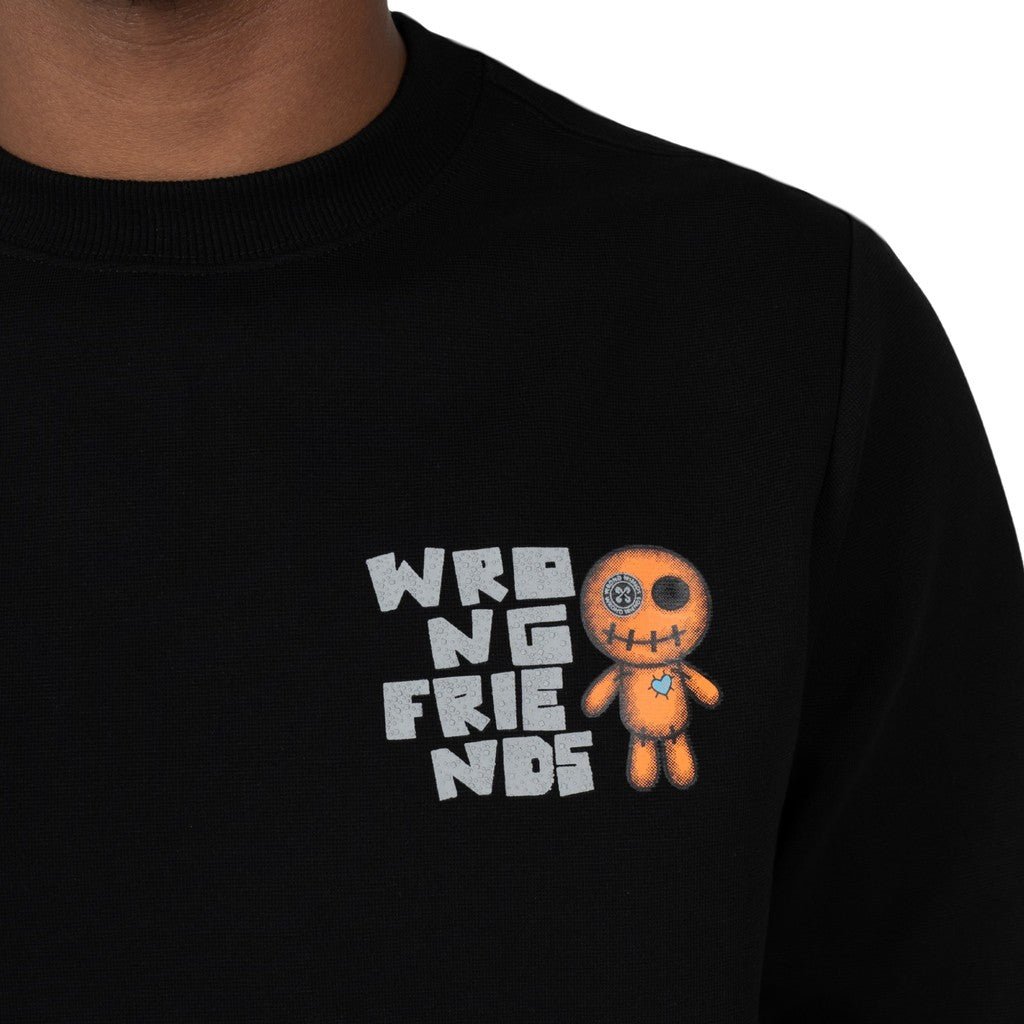 Wrong Friends ONTARIO SWEATER - BLACK Zwart
