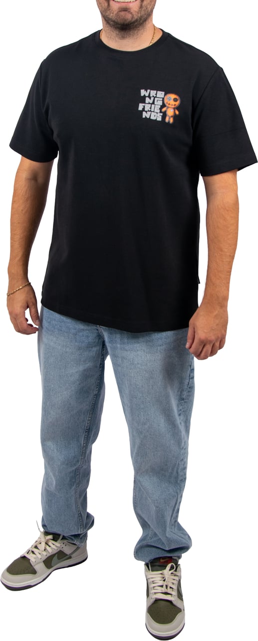 Wrong Friends Ontario T-Shirt Regular Fit Zwart