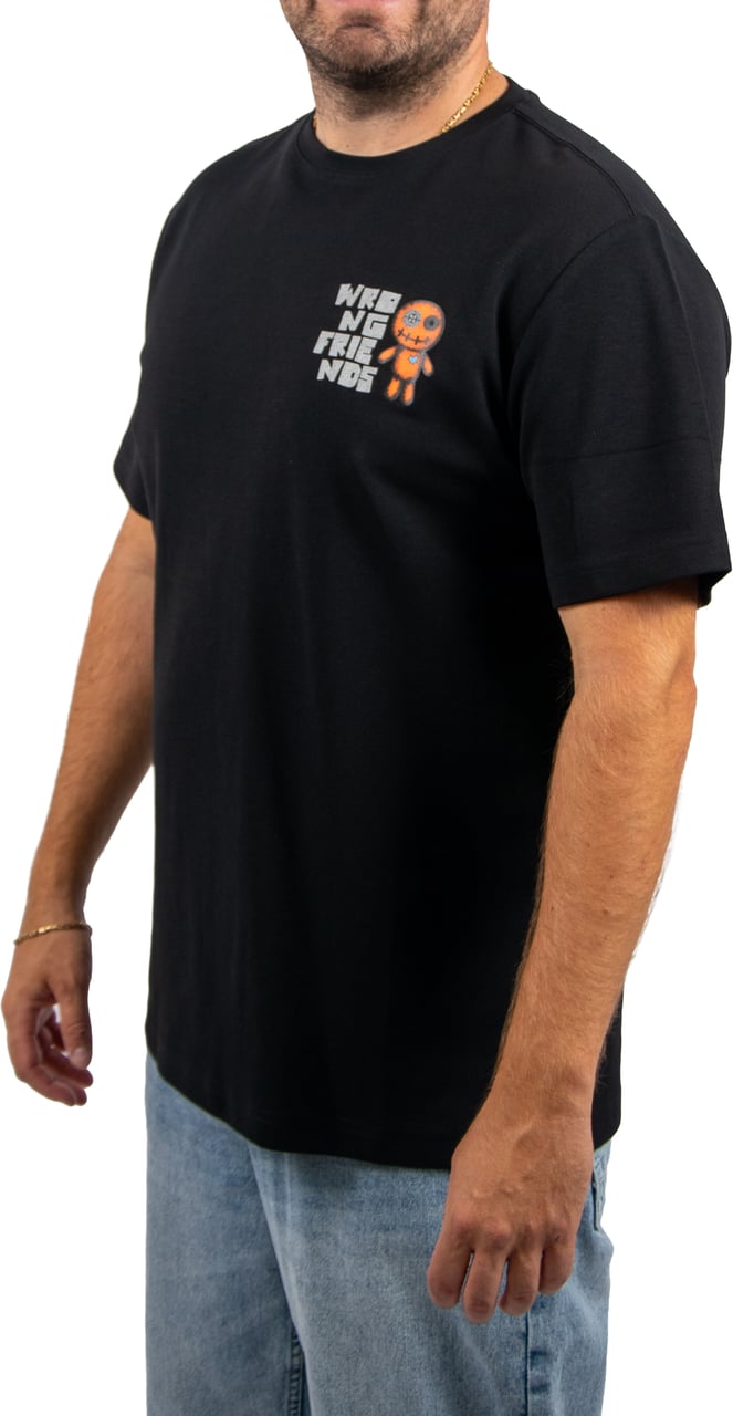 Wrong Friends Ontario T-Shirt Regular Fit Zwart