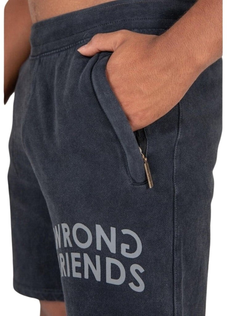 Wrong Friends ORLANDO SHORTS - DARK WASHED GREY Grijs