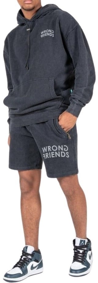 Wrong Friends ORLANDO SHORTS - DARK WASHED GREY Grijs