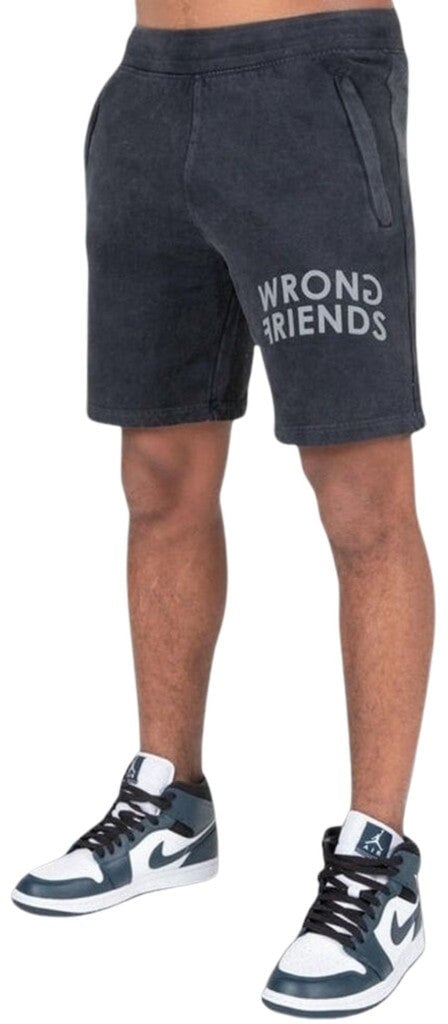 Wrong Friends ORLANDO SHORTS - DARK WASHED GREY Grijs
