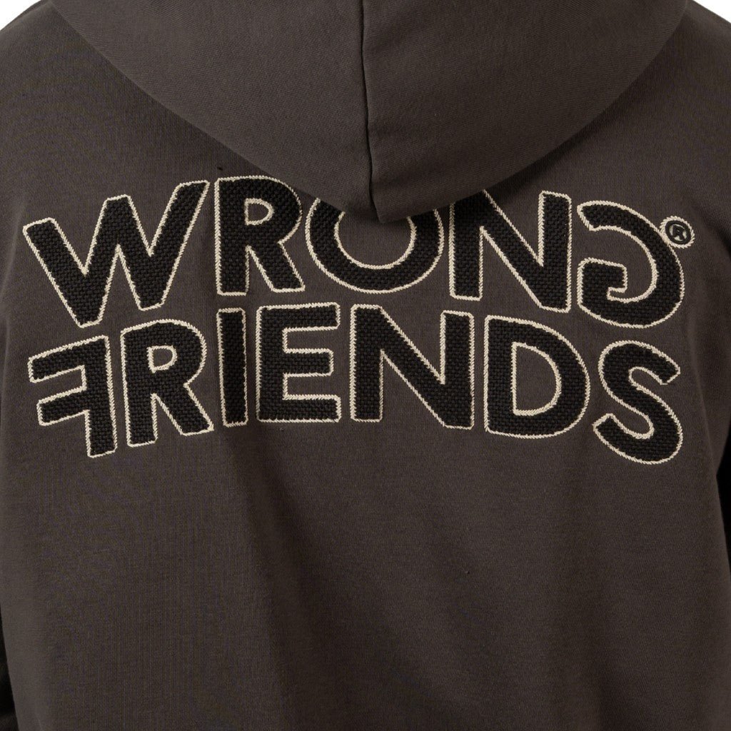 Wrong Friends OXFORD ZIPPED HOODIE - GREY Grijs