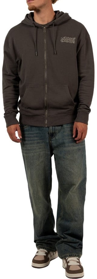 Wrong Friends OXFORD ZIPPED HOODIE - GREY Grijs