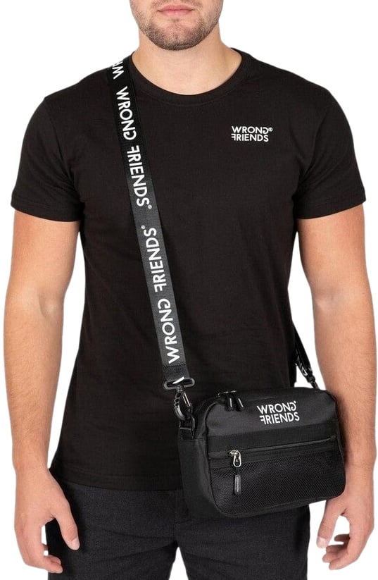 Wrong Friends PORTO CROSSBODY BAG - BLACK Zwart