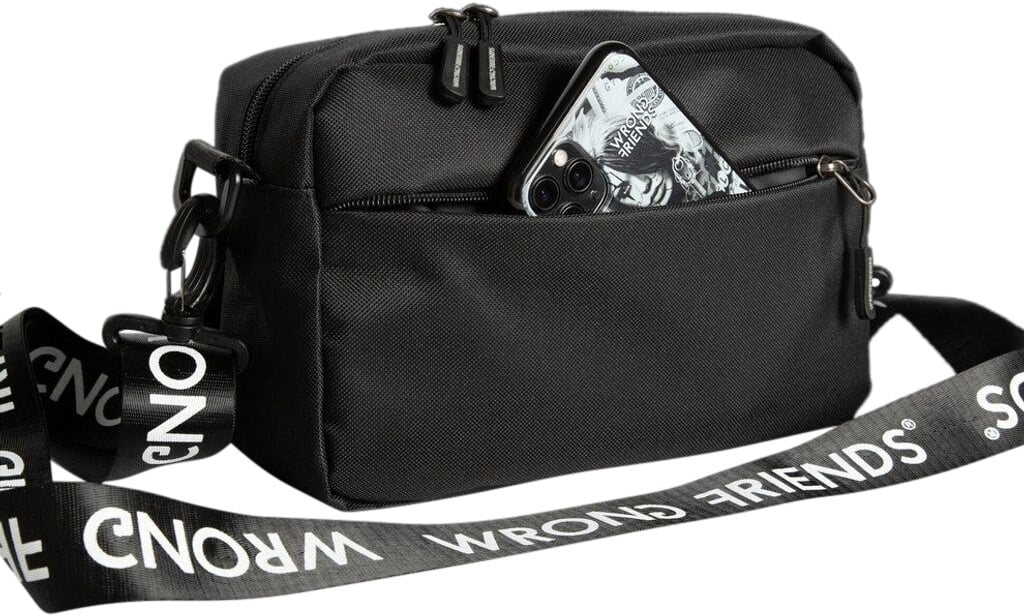 Wrong Friends PORTO CROSSBODY BAG - BLACK Zwart