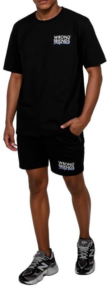 Wrong Friends POTENZA SHORTS - BLACK Zwart