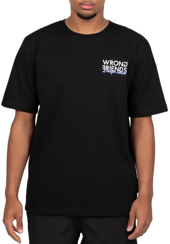 Wrong Friends POTENZA T-SHIRT - BLACK Zwart
