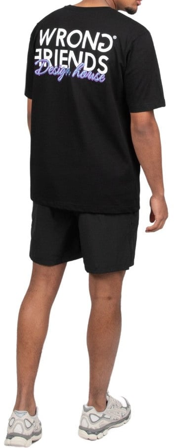 Wrong Friends POTENZA T-SHIRT - BLACK Zwart