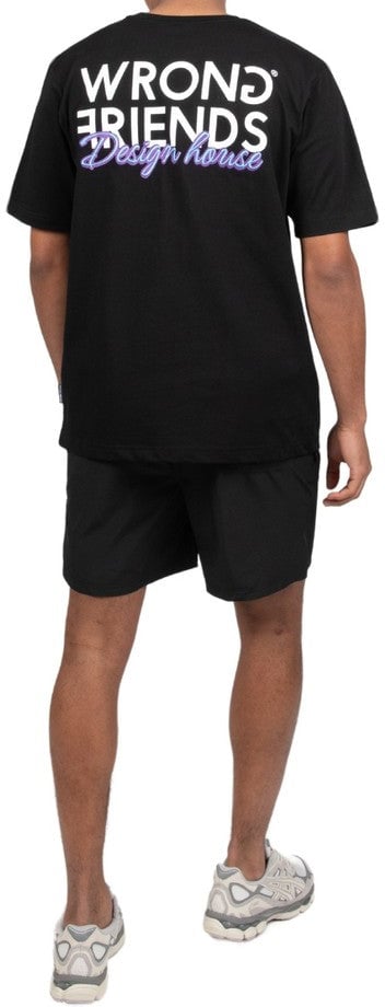 Wrong Friends POTENZA T-SHIRT - BLACK Zwart