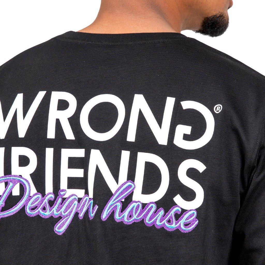 Wrong Friends POTENZA T-SHIRT - BLACK Zwart