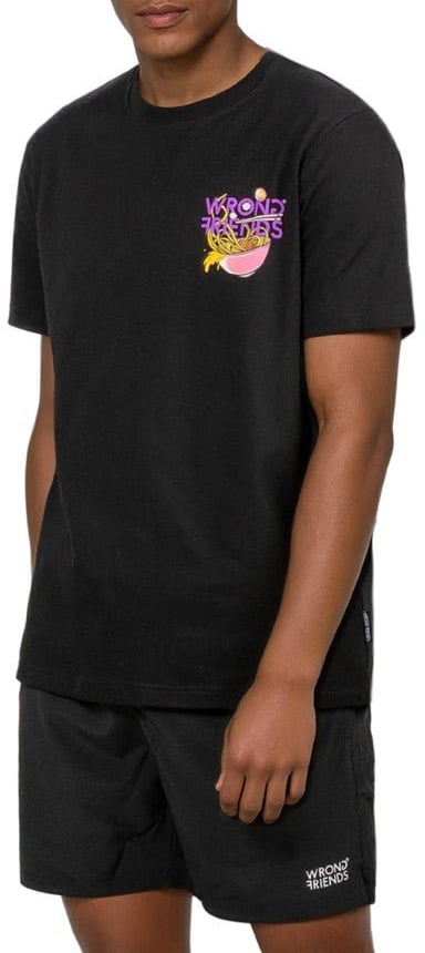Wrong Friends RAMEN T-SHIRT - BLACK Zwart