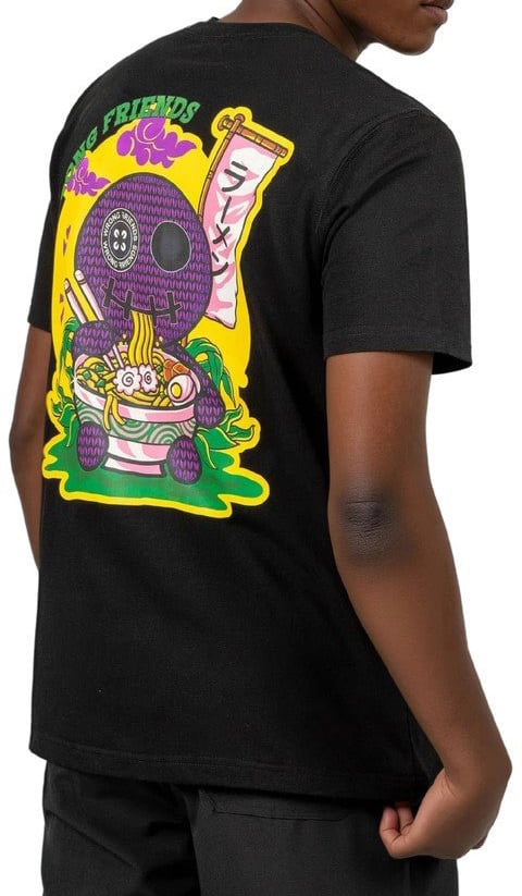 Wrong Friends RAMEN T-SHIRT - BLACK Zwart