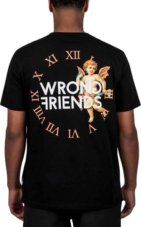 Wrong Friends ROME T-SHIRT - BLACK Zwart