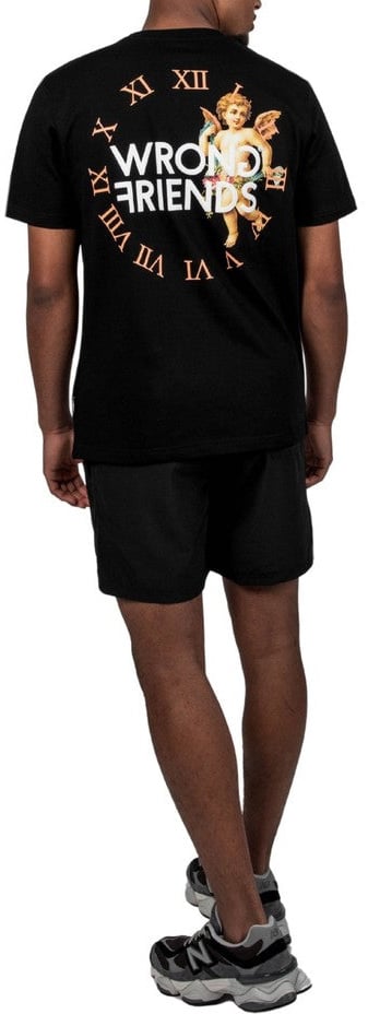 Wrong Friends ROME T-SHIRT - BLACK Zwart