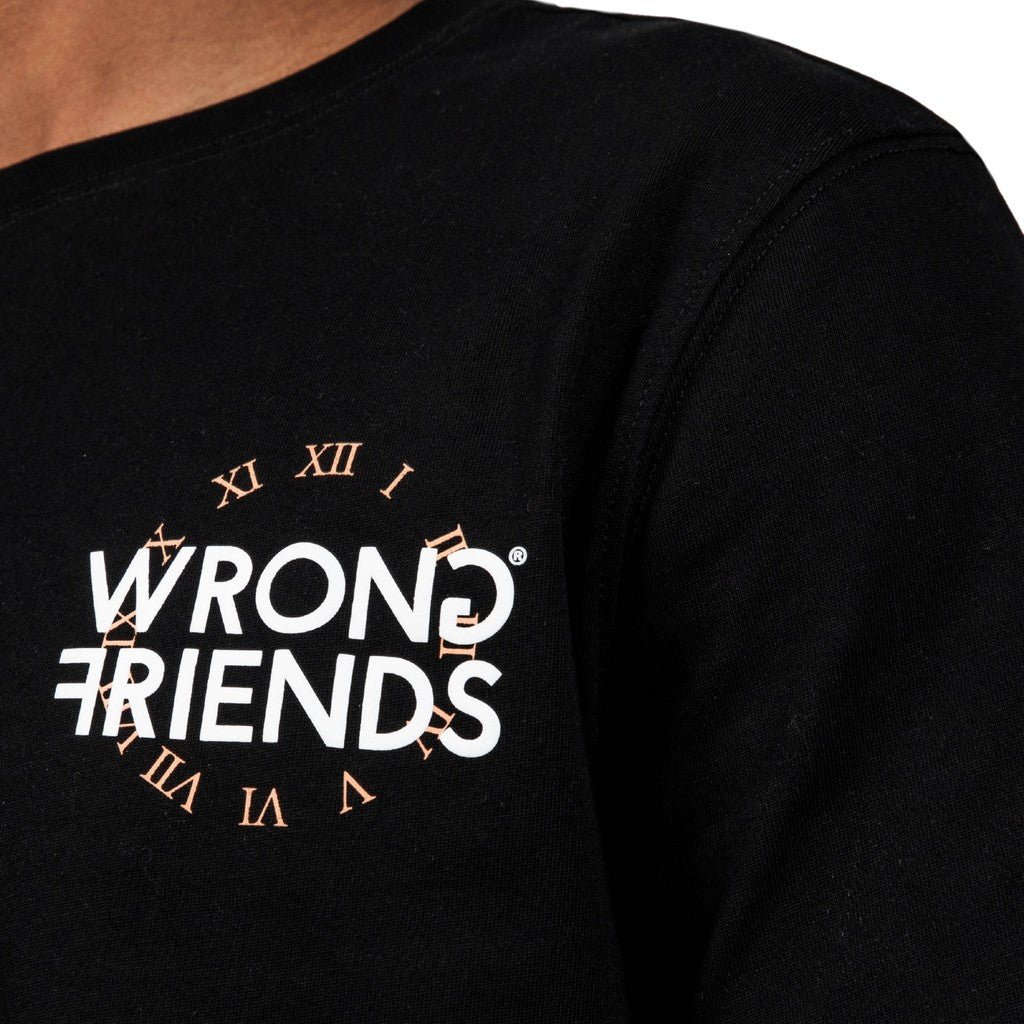Wrong Friends ROME T-SHIRT - BLACK Zwart