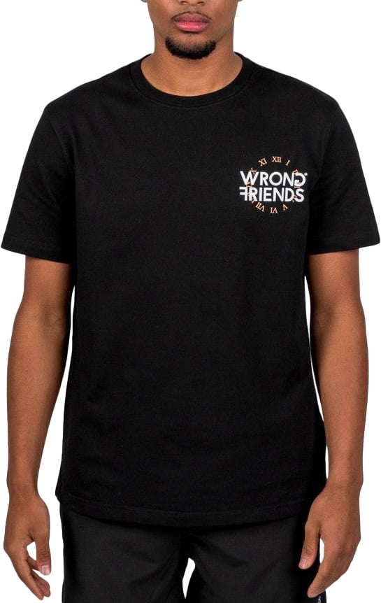 Wrong Friends ROME T-SHIRT - BLACK Zwart
