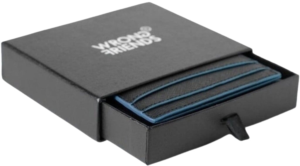 Wrong Friends SAN REMO CARDHOLDER - BLACK/BLUE Zwart