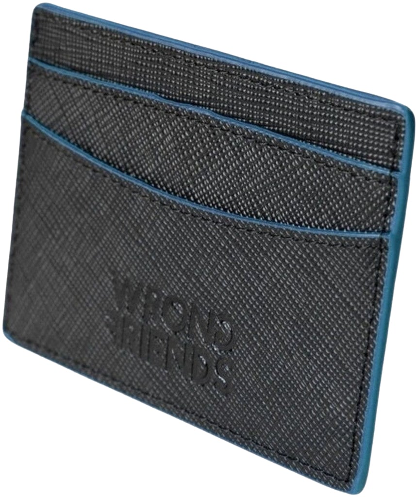 Wrong Friends SAN REMO CARDHOLDER - BLACK/BLUE Zwart