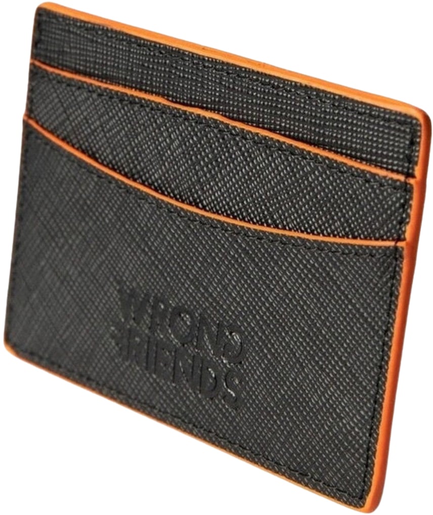 Wrong Friends SAN REMO CARDHOLDER - BLACK/ORANGE Zwart