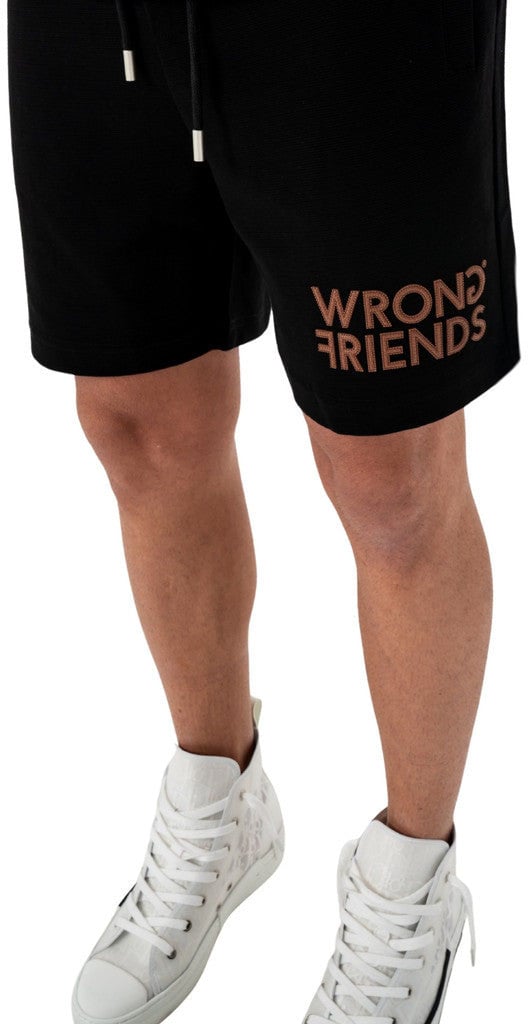 Wrong Friends SANTIAGO SHORTS - BLACK Zwart