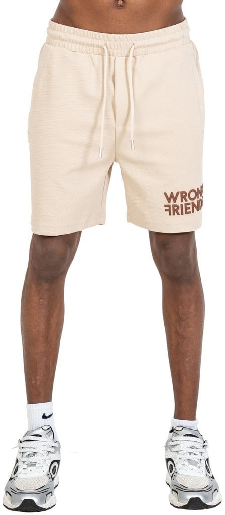 Wrong Friends SANTIAGO SHORTS - SAND Zwart