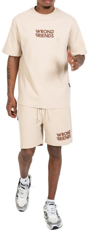Wrong Friends SANTIAGO T-SHIRT - SAND Zwart