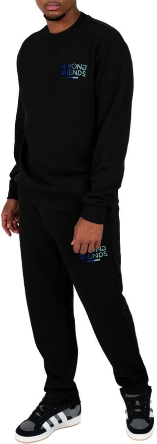 Wrong Friends SIMI VALLEY SWEATER - BLACK/BLUE Zwart
