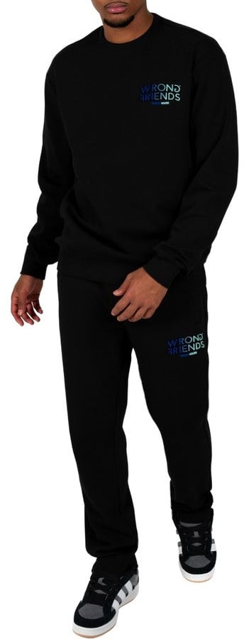 Wrong Friends SIMI VALLEY SWEATER - BLACK/BLUE Zwart