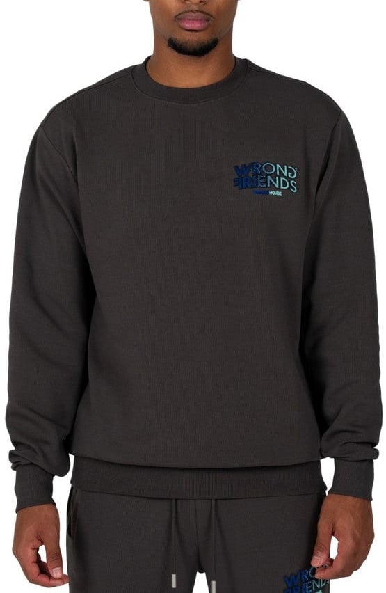 Wrong Friends SIMI VALLEY SWEATER - GREY/BLUE Grijs