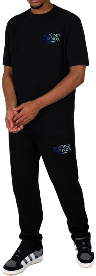 Wrong Friends SIMI VALLEY T-SHIRT - BLACK/BLUE Zwart