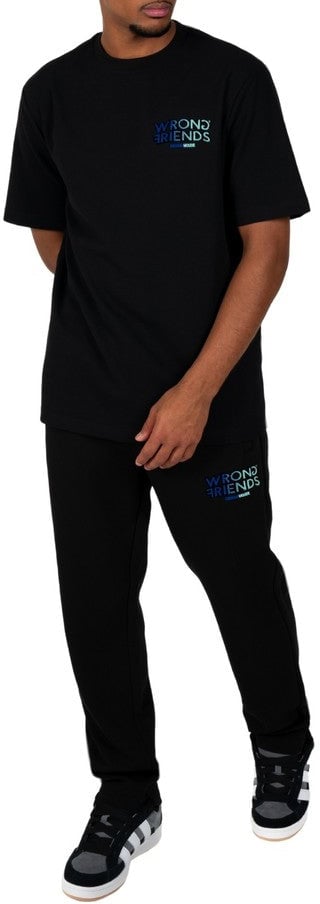 Wrong Friends SIMI VALLEY T-SHIRT - BLACK/BLUE Zwart