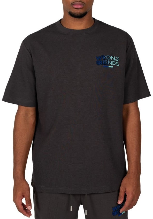 Wrong Friends SIMI VALLEY T-SHIRT - GREY/BLUE Grijs