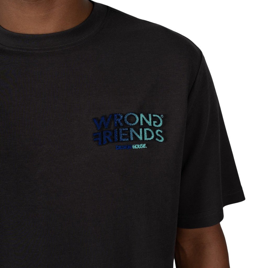 Wrong Friends SIMI VALLEY T-SHIRT - GREY/BLUE Grijs