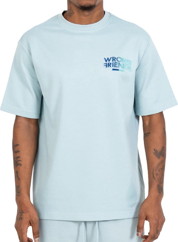 Wrong Friends SIMI VALLEY T-SHIRT - LIGHT BLUE Blauw