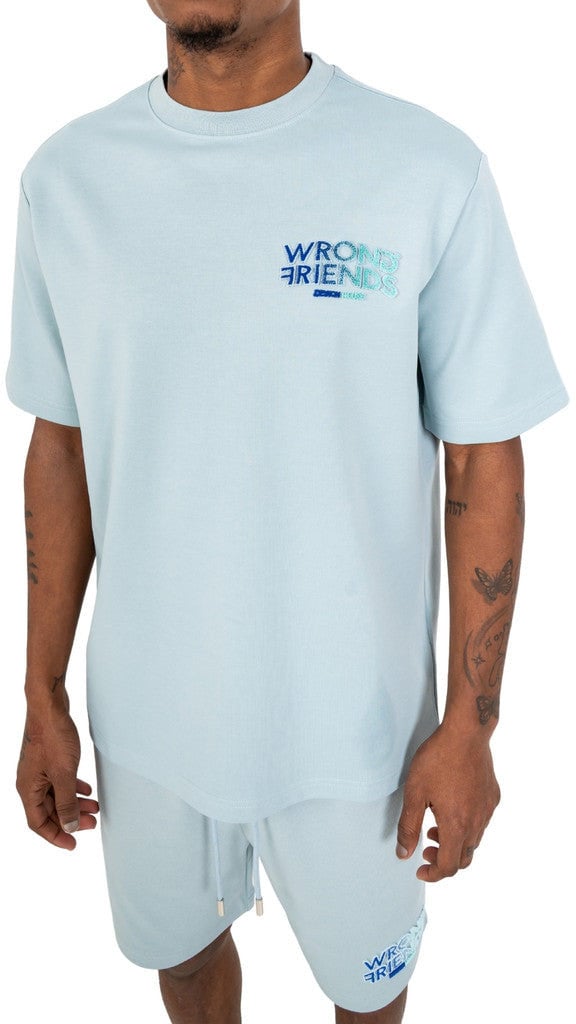 Wrong Friends SIMI VALLEY T-SHIRT - LIGHT BLUE Blauw