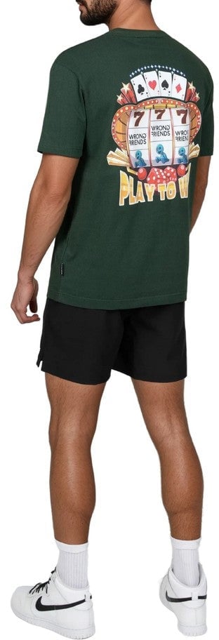 Wrong Friends SLOAN T-SHIRT - DARK GREEN Groen