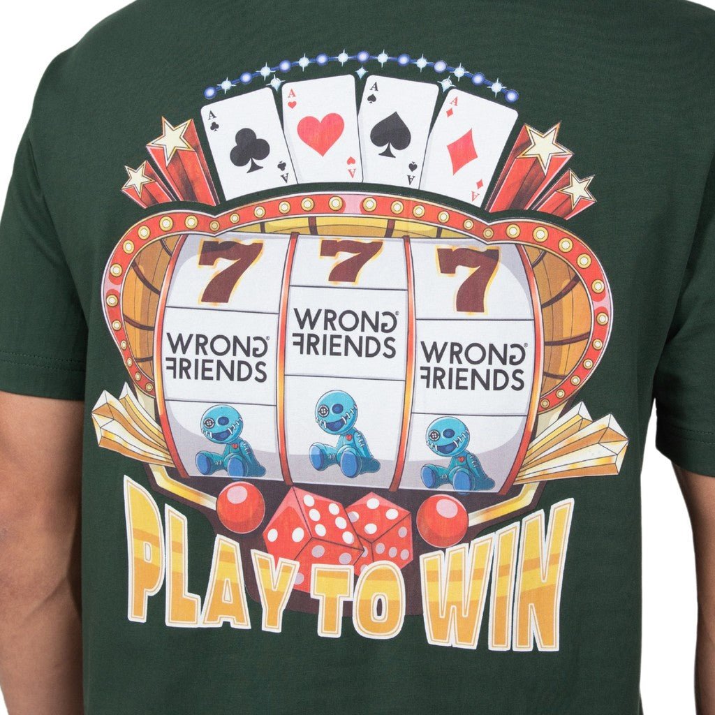 Wrong Friends SLOAN T-SHIRT - DARK GREEN Groen