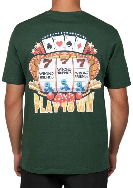 Wrong Friends SLOAN T-SHIRT - DARK GREEN Groen