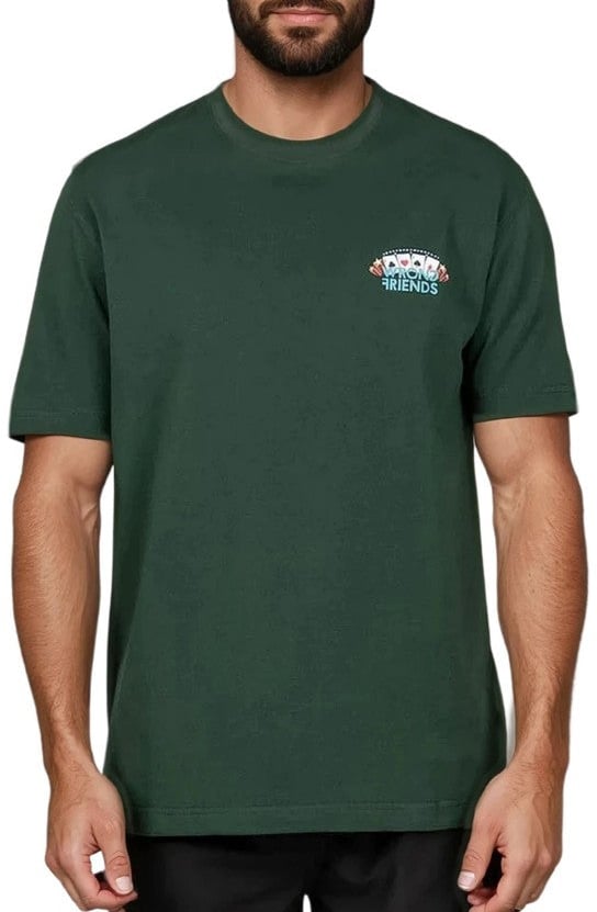 Wrong Friends SLOAN T-SHIRT - DARK GREEN Groen