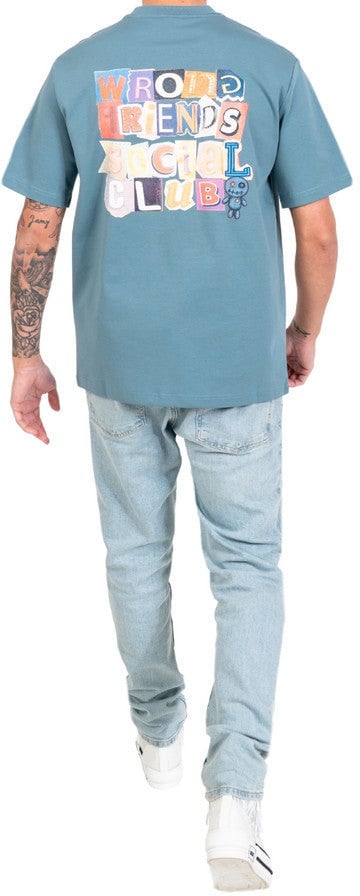Wrong Friends SOCIAL CLUB T-SHIRT - BLUE Blauw