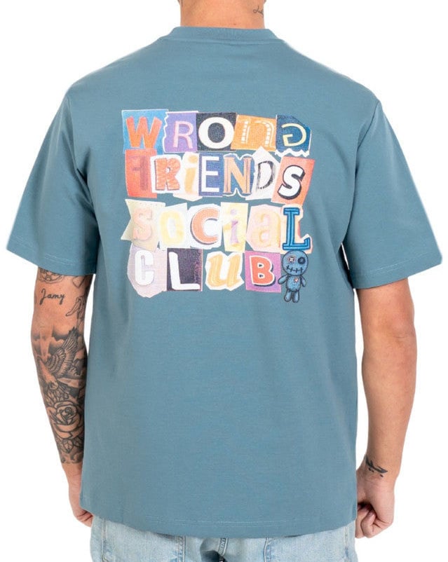 Wrong Friends SOCIAL CLUB T-SHIRT - BLUE Blauw